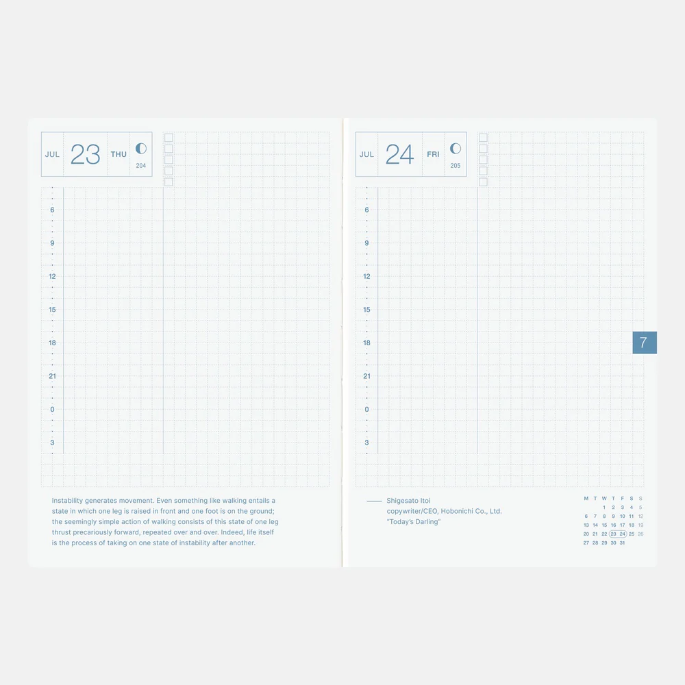 Hobonichi Techo A6 English Orignal Book - Monday Start - Image 6