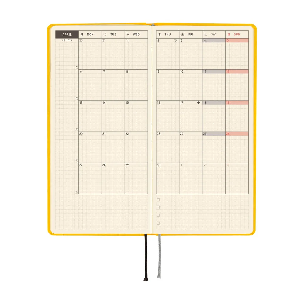 Hobonichi Techo Weeks - Colors: Full Moon Yellow (April Start) - Image 4