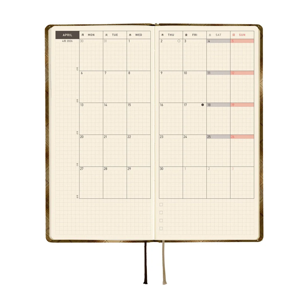 Hobonichi Techo Weeks - Shirt Fabric: Foggy Plaid (April Start) - Image 4
