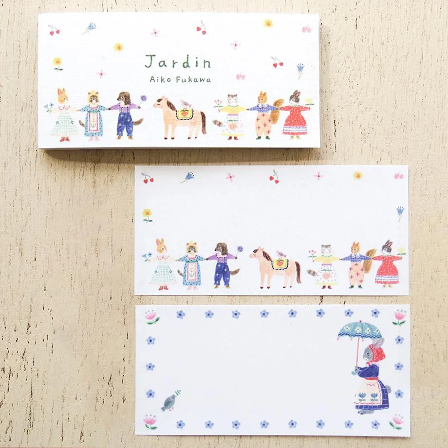 Hyogensha Cozyca Aiko Fukawa One-Line Sticky Notes - Jardin・Happiness - Image 3