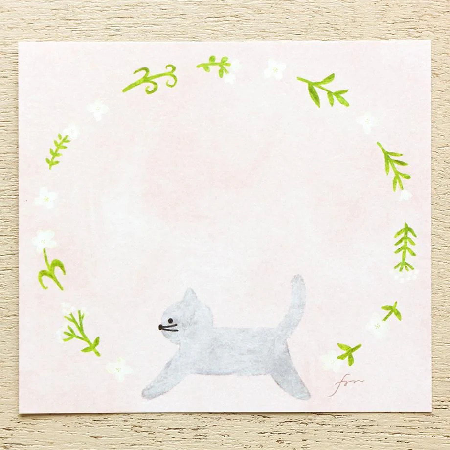 Hyogensha Cozyca Mariko Fukuoka Memo Pad - Meow - Image 4