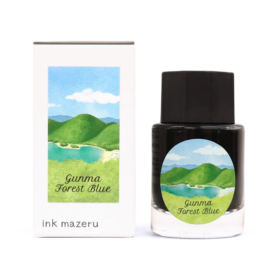 Ink Mazeru 18ml Bottled Ink - Gunma Forest Blue - Image 2