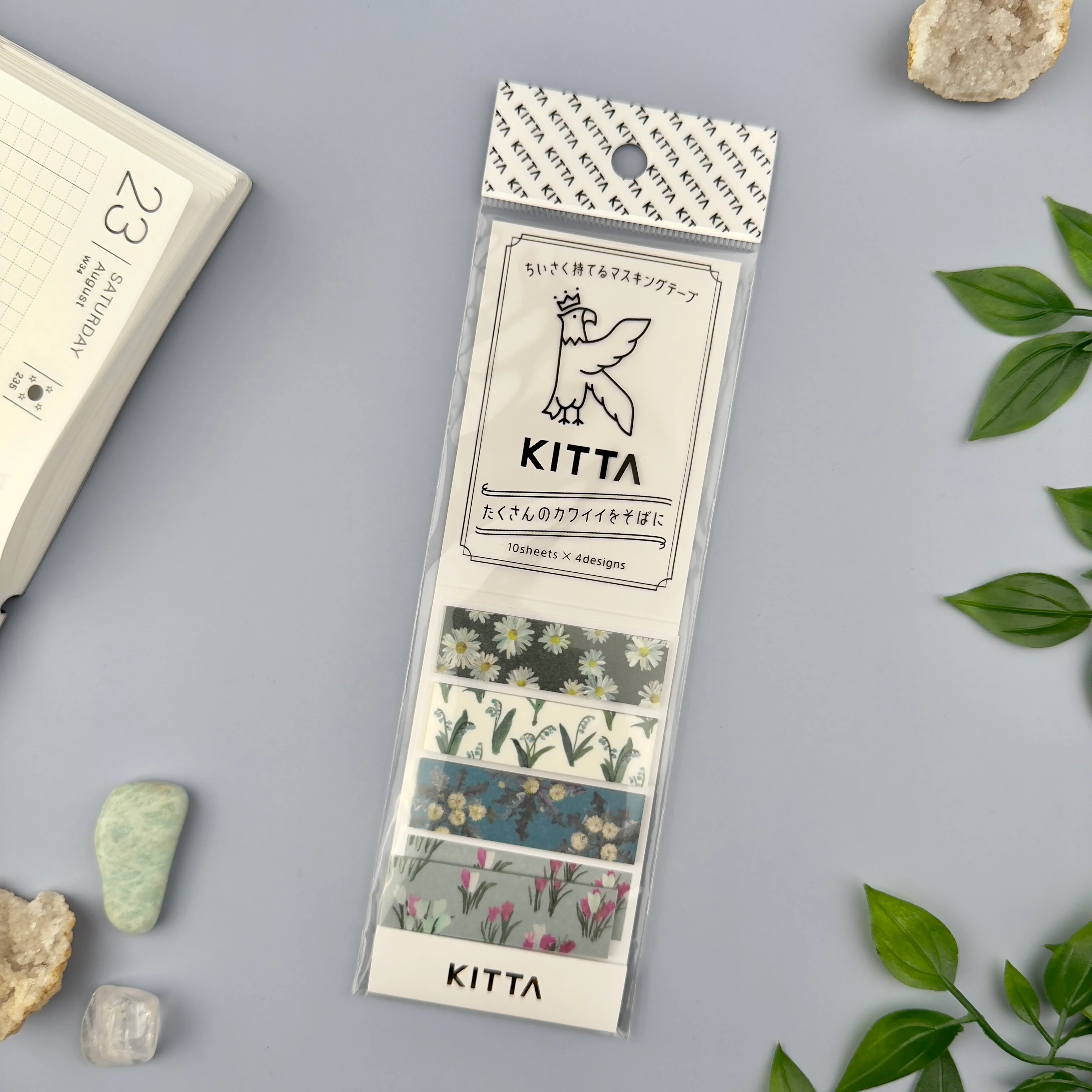 KITTA Portable Washi Decorative Tape - Basic - Flower 9
