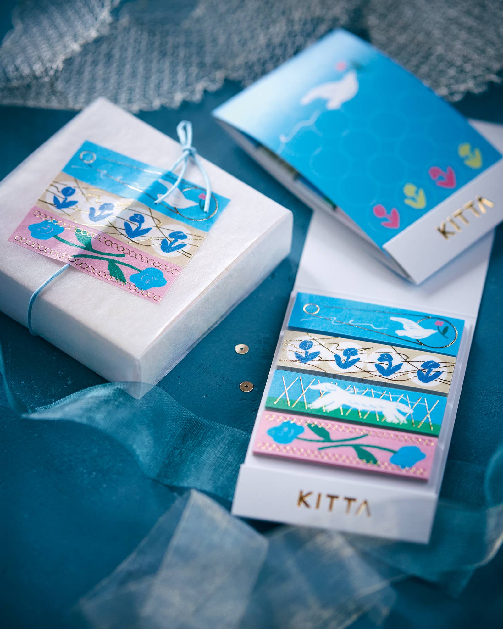 KITTA Portable Washi Decorative Tape -Stamp style Clear -: Playmates - Image 18