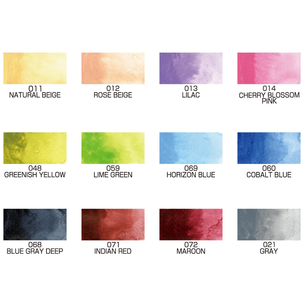 Kuretake Gansai Tambi 12 Color Set - Pastels - Image 4
