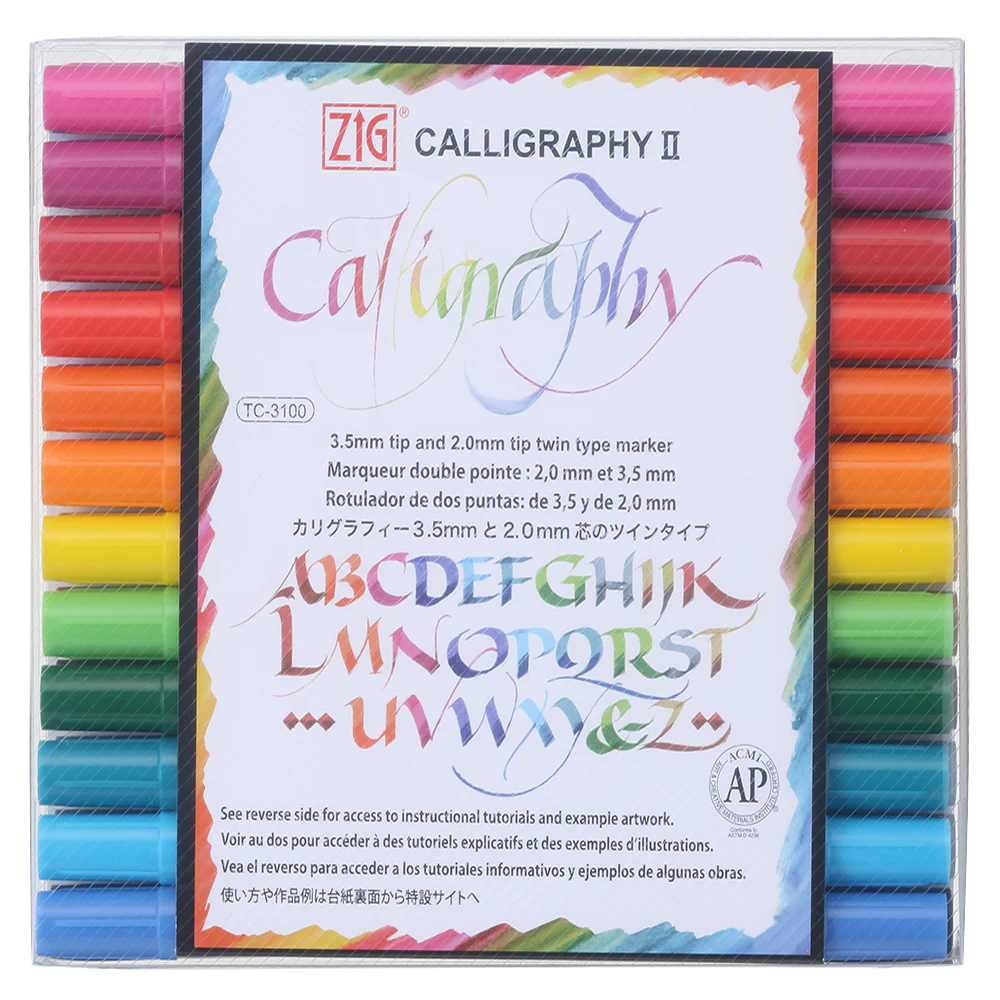 Kuretake Zig Calligraphy II Markers (Set of 24) - Image 3