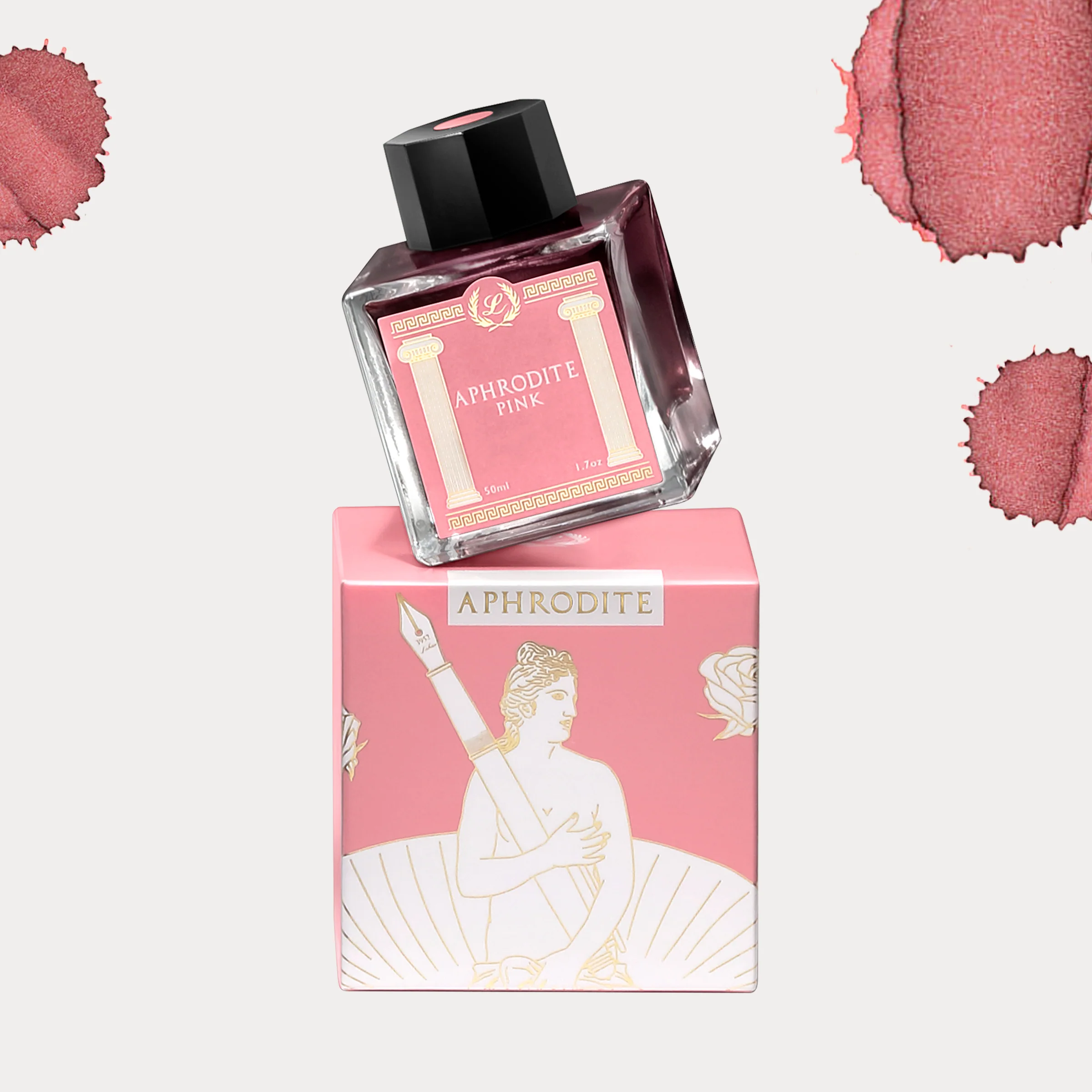 Laban Greek Mythology Aphrodite Pink - 50ml Bottled Ink - Image 2