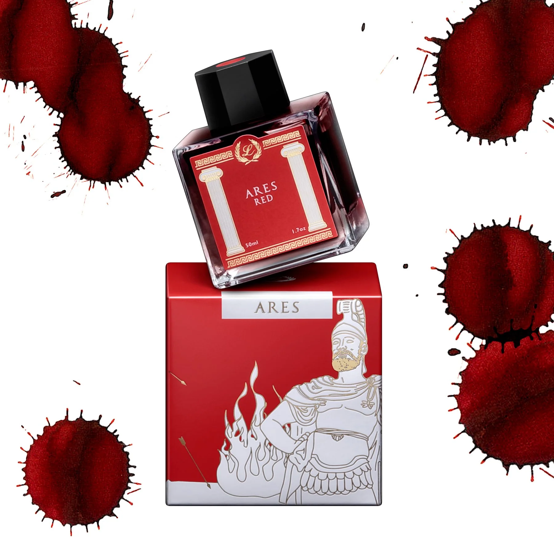 Laban Greek Mythology Ares Red - 50ml Bottled Ink - Image 2