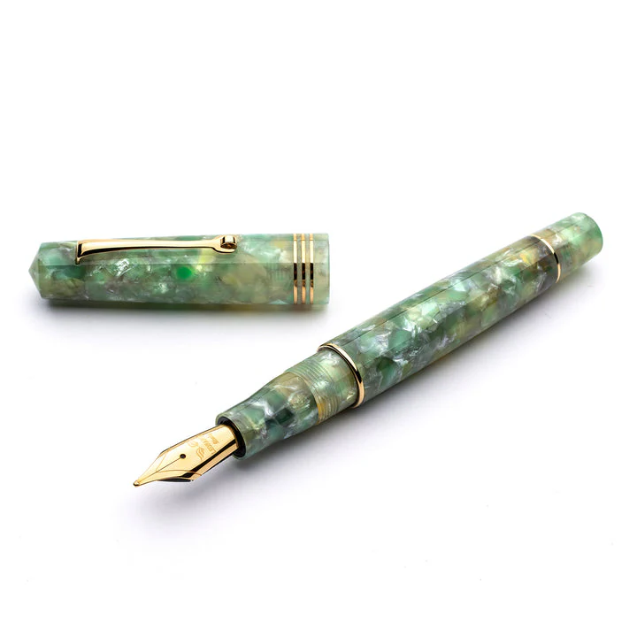 Leonardo Momento Zero Fountain Pen - Jade w/ Gold Trim - Image 2