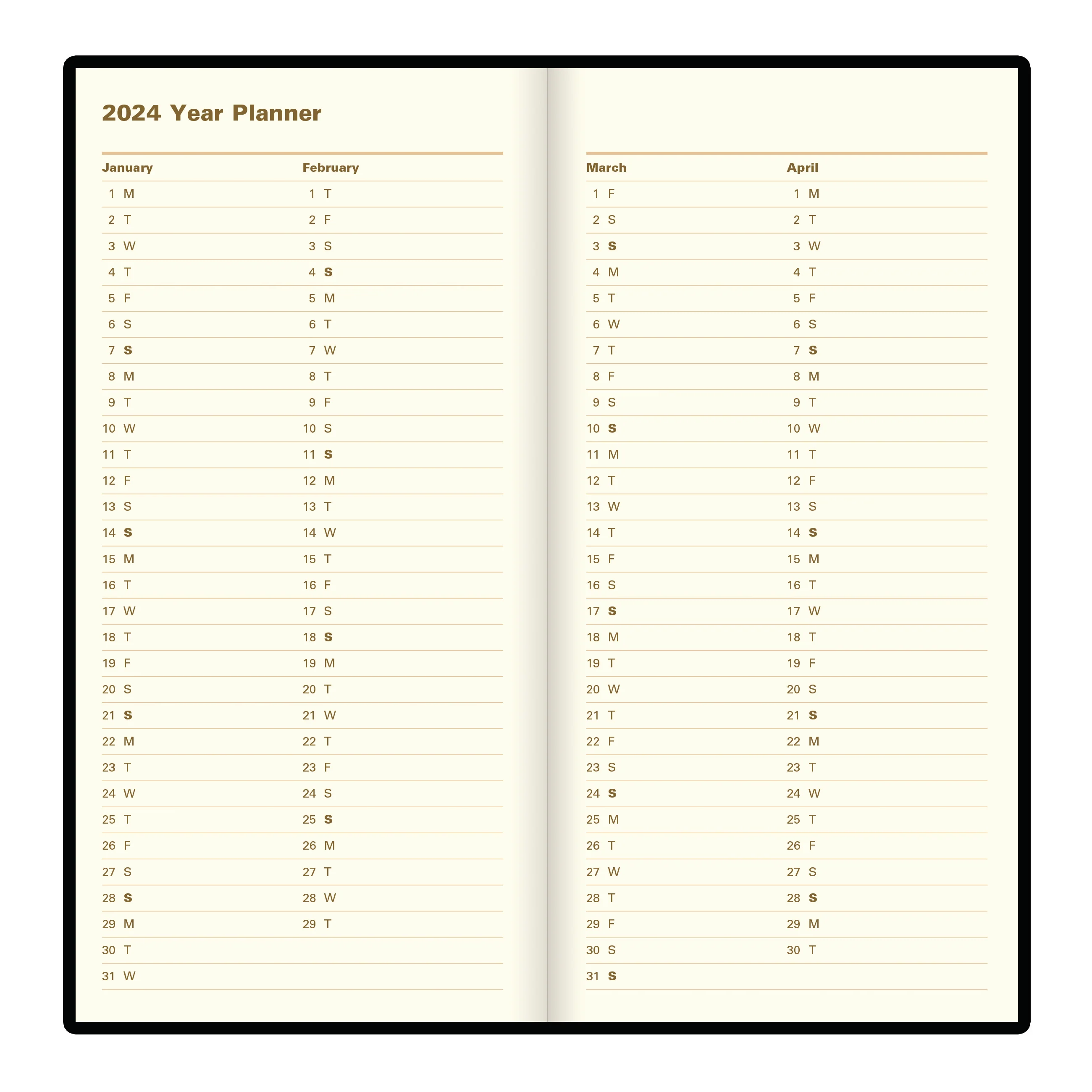 Letts Belgravia Slim Week to View Leather Diary with Planners - 6 3/4" x 3 1/4" - Image 6