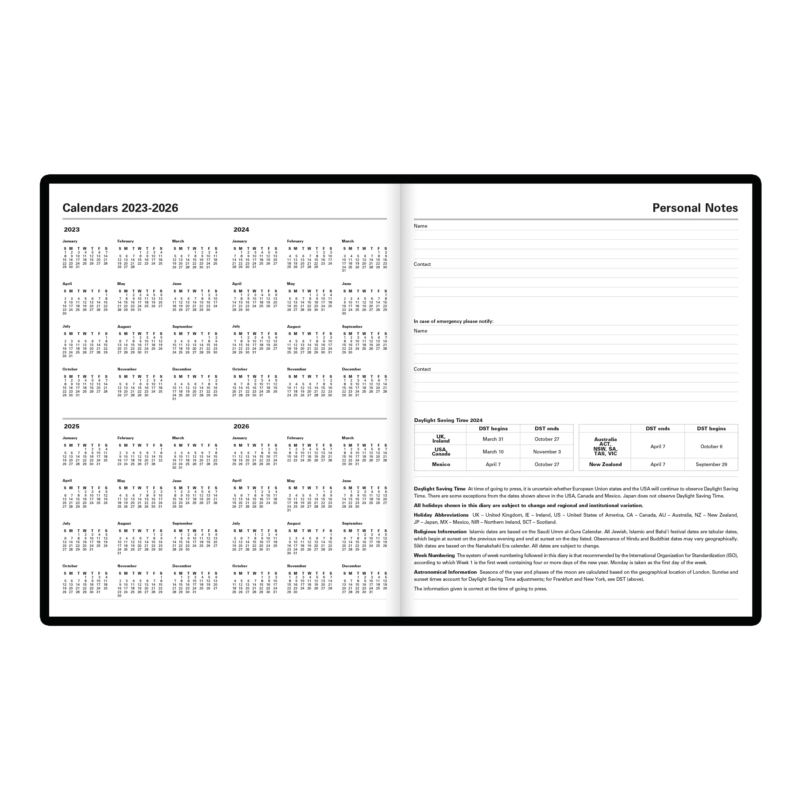 Letts Sterling Week to View Planner - 10 1/4" x 8 1/4" - Image 5