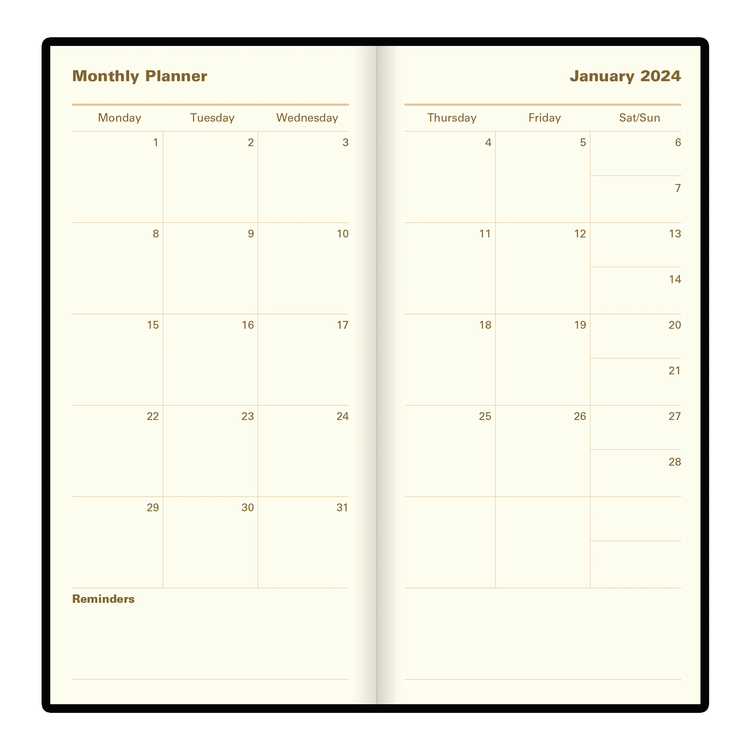 Letts Signature Week to View Vertical Planner - 6 1/2"  x 3 1/4" - Image 4