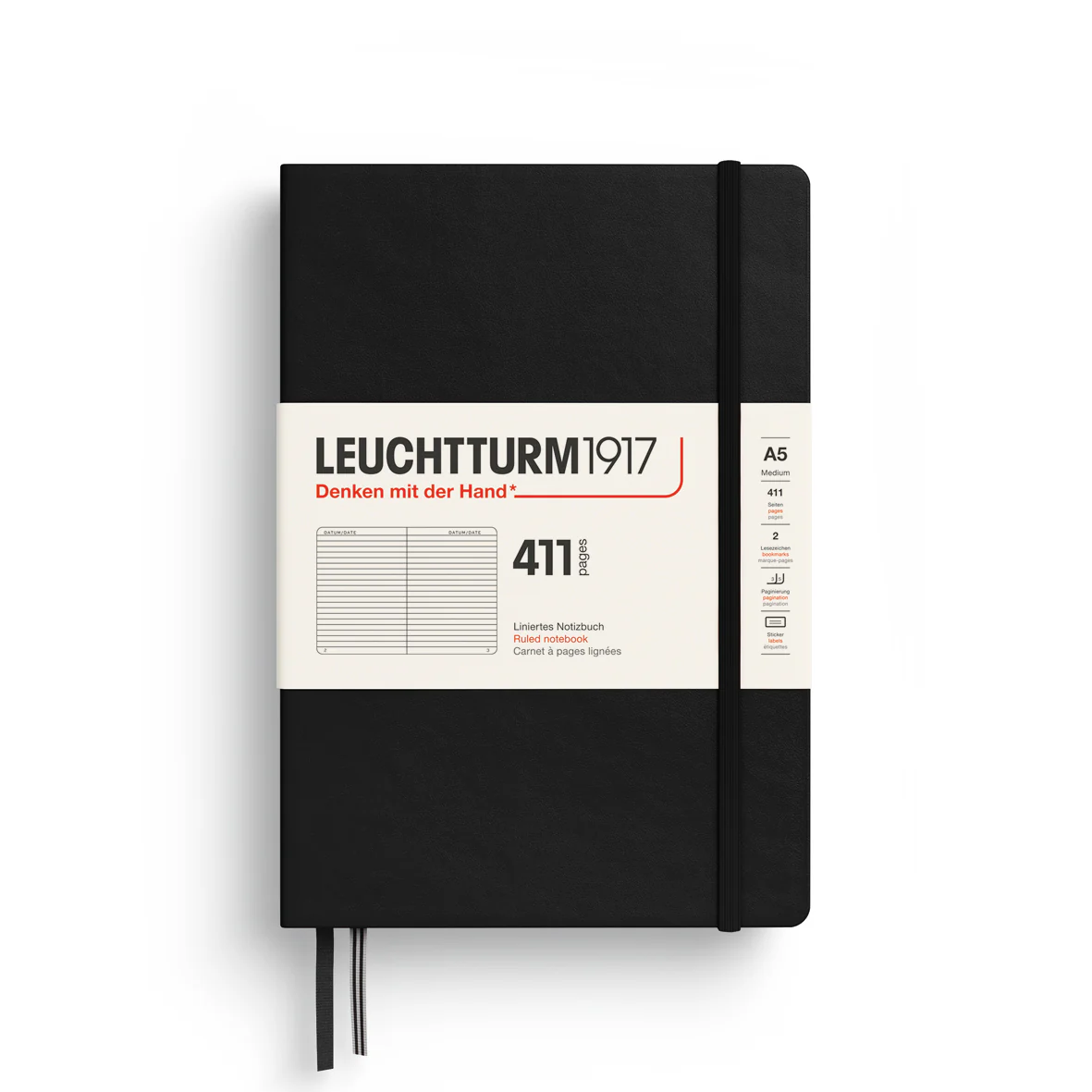 Leuchtturm A5 Hardcover Notebook - 411 Pages - Ruled - Image 4