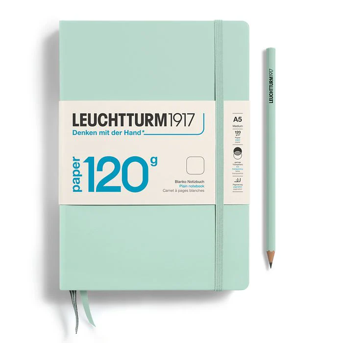 Leuchtturm A5 Medium Hardcover Notebook - 120g Edition - Plain