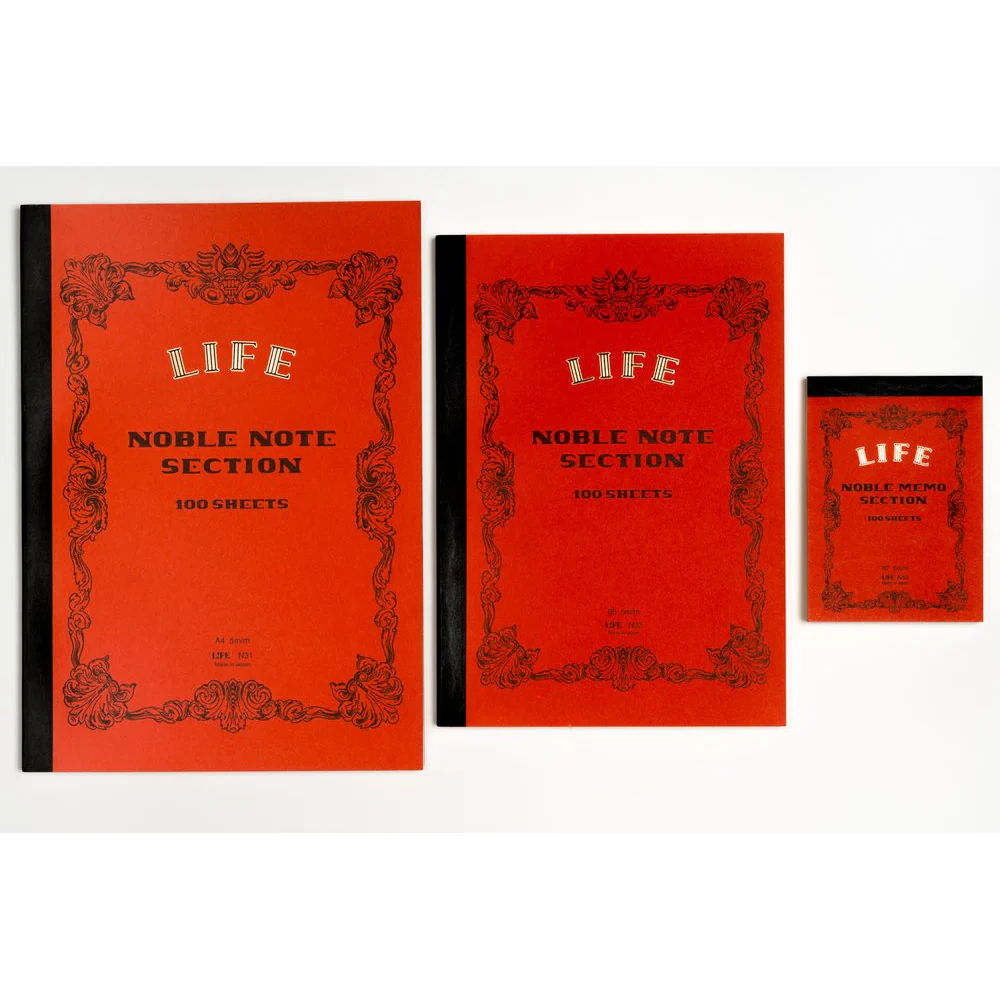 Life Noble Notebook - Red - Grid - B5