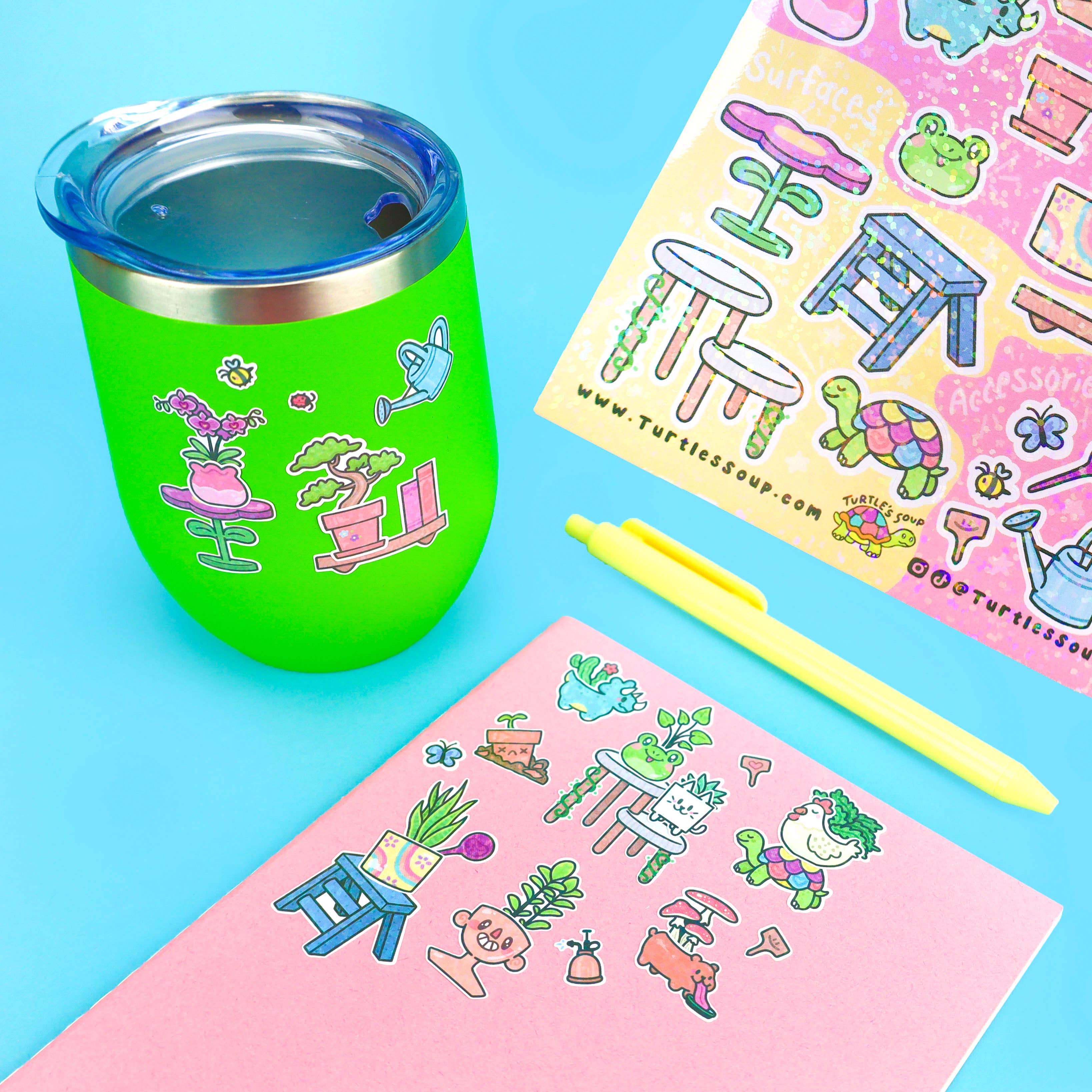 Make Your Own  Planter  Garden Stationery  Sticker Sheet - Image 3