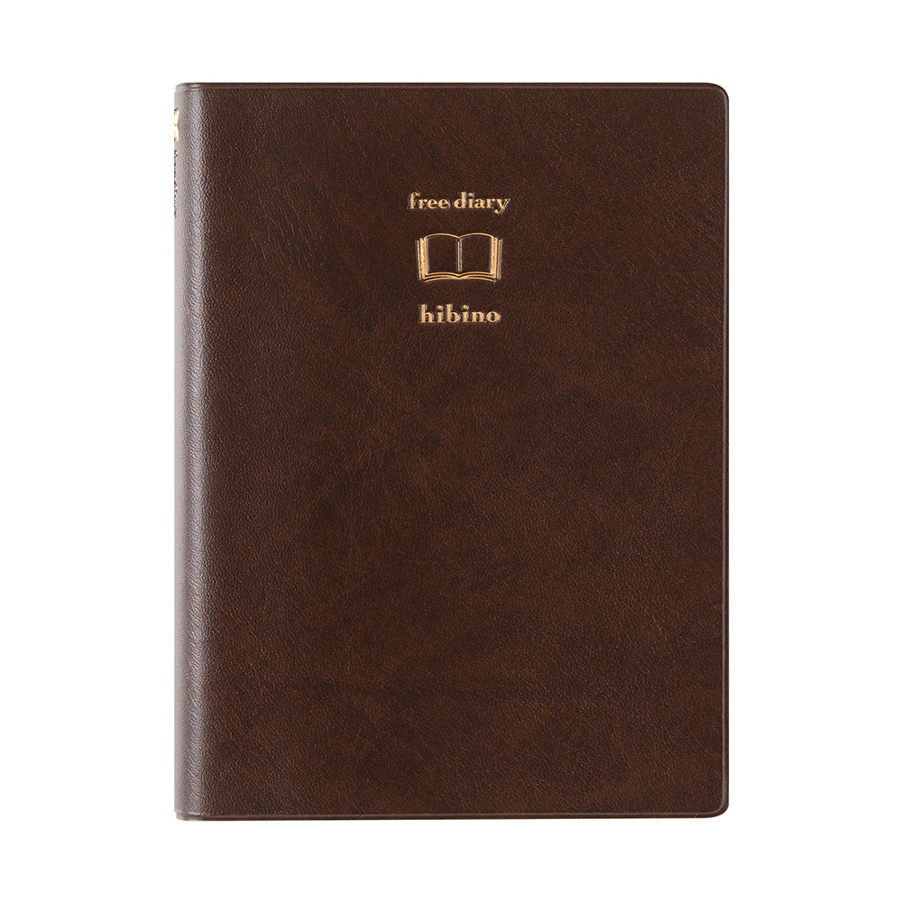 Midori Hibino Free Diary - A6 - Brown - Image 2