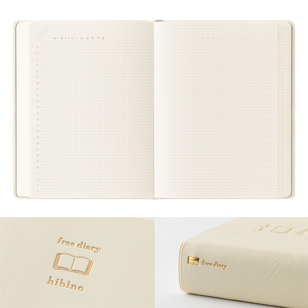 Midori Hibino Free Diary - A6 - Ivory - Image 4