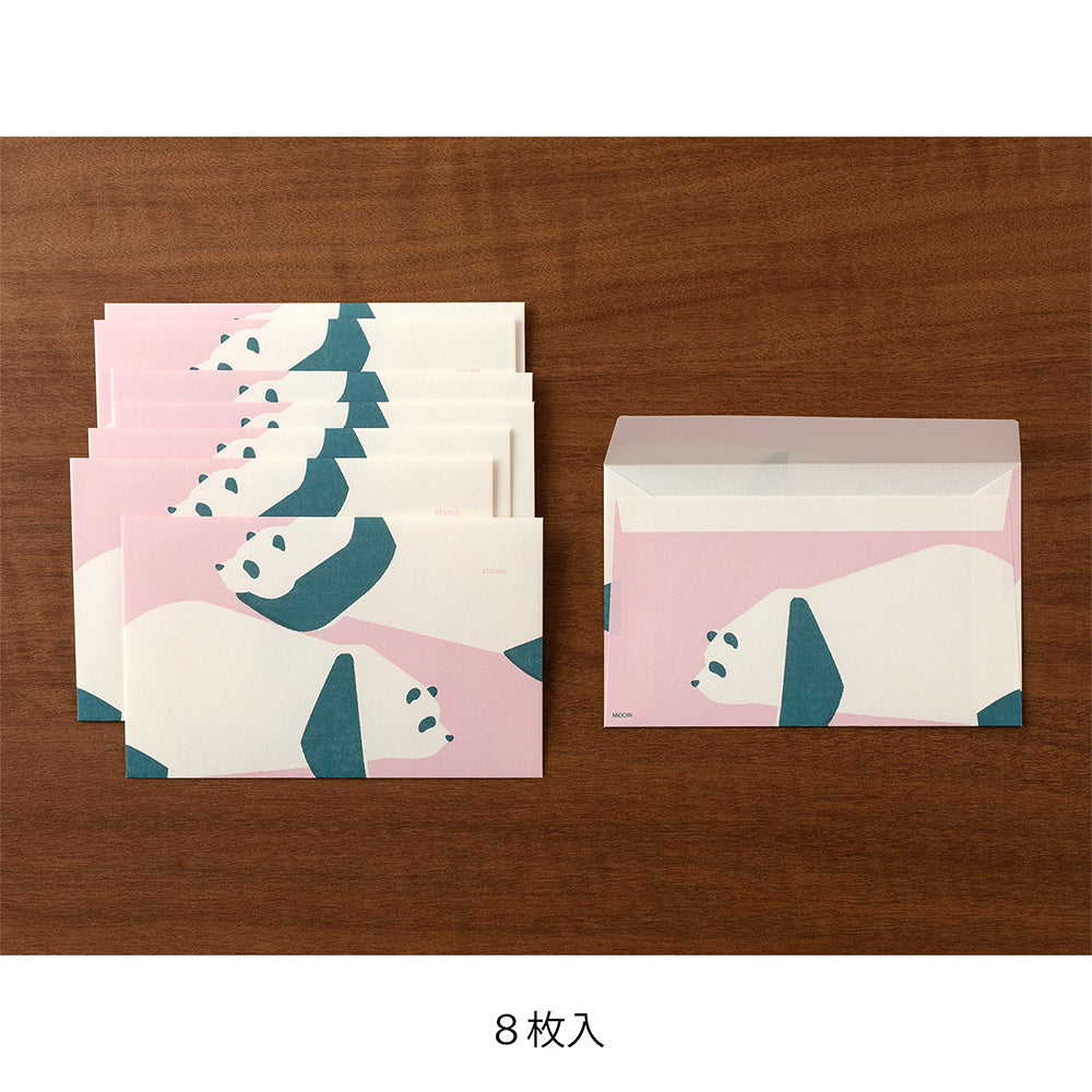 Midori Kimagure Easy&Cozy Envelopes - Panda - Image 3