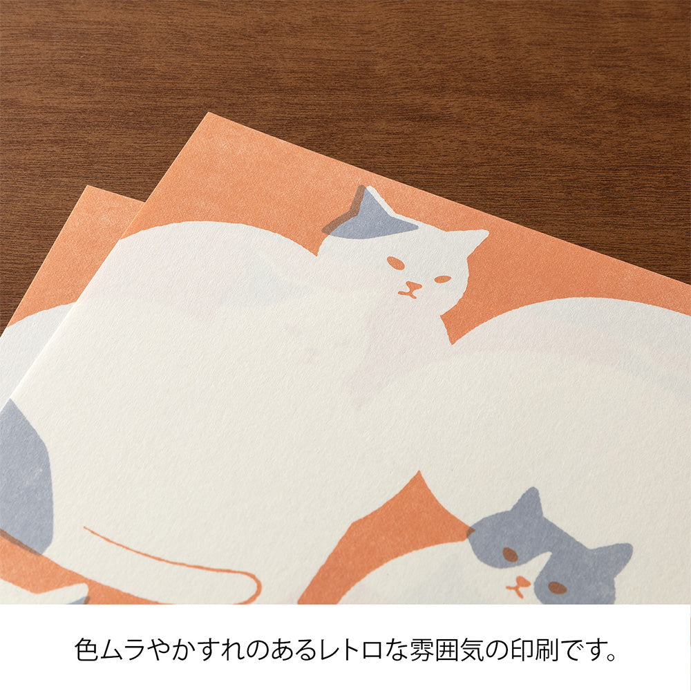 Midori Kimagure Easy&Cozy Letter Pad - Cat - Image 4