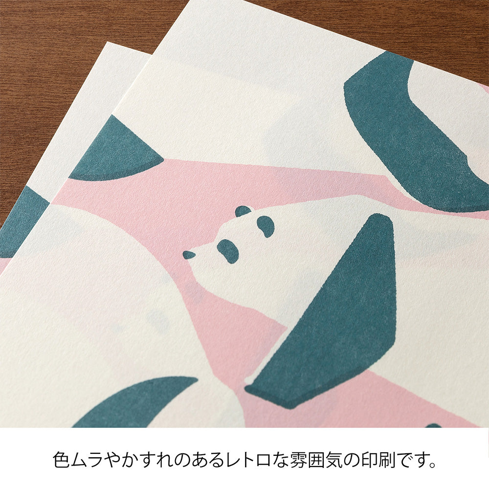 Midori Kimagure Easy&Cozy Letter Pad - Panda - Image 4