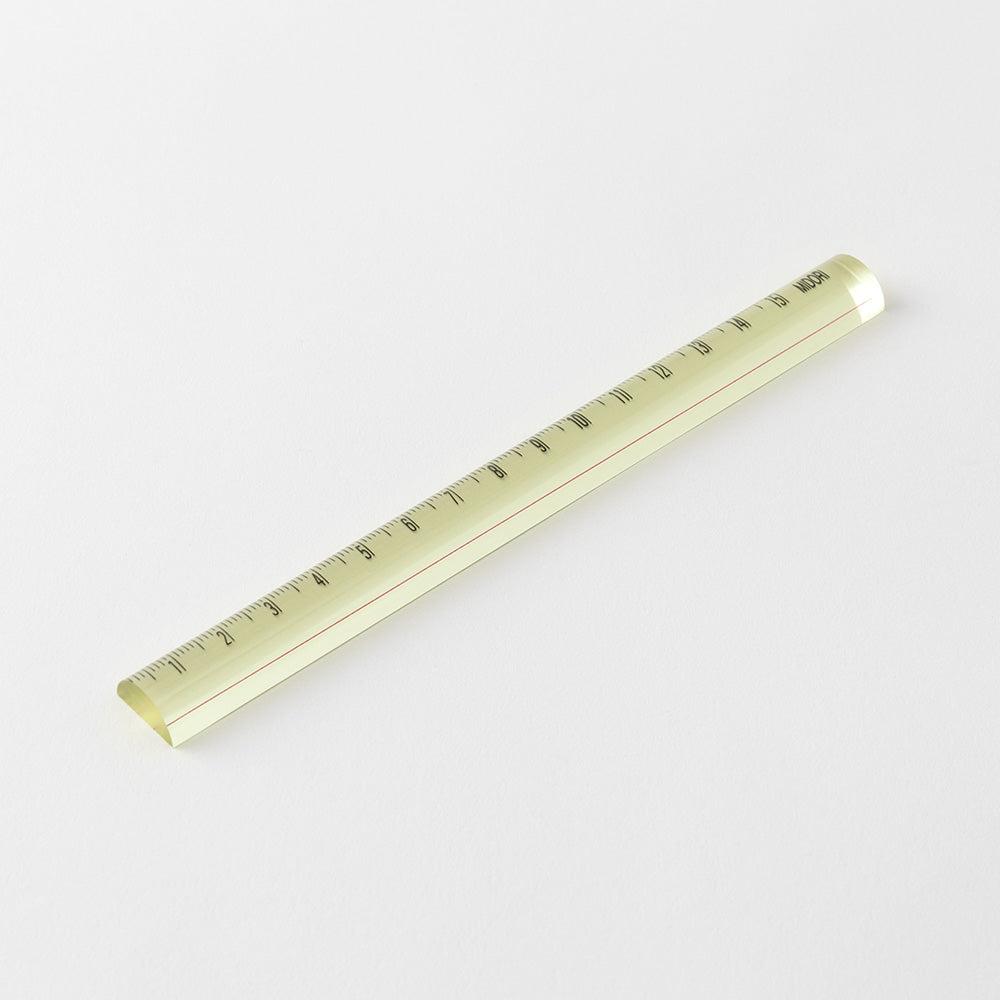 Midori Lens Ruler - 15cm - Yellow - Image 5