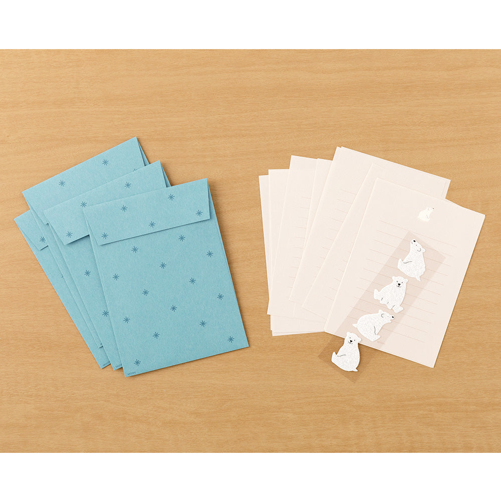 Midori Letter Set with Stickers - Polar Bear - Image 2