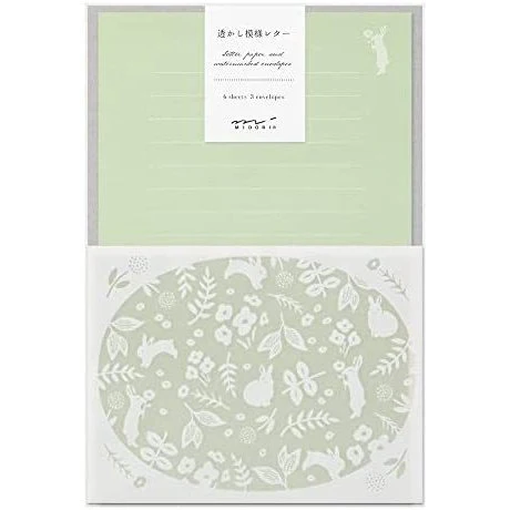 Midori Letterpress Stationery - Rabbit - Image 2