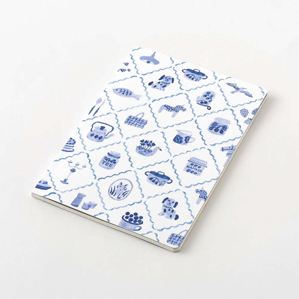 Midori Yuru Log Notebook B6 - Blue Nordic - Image 3