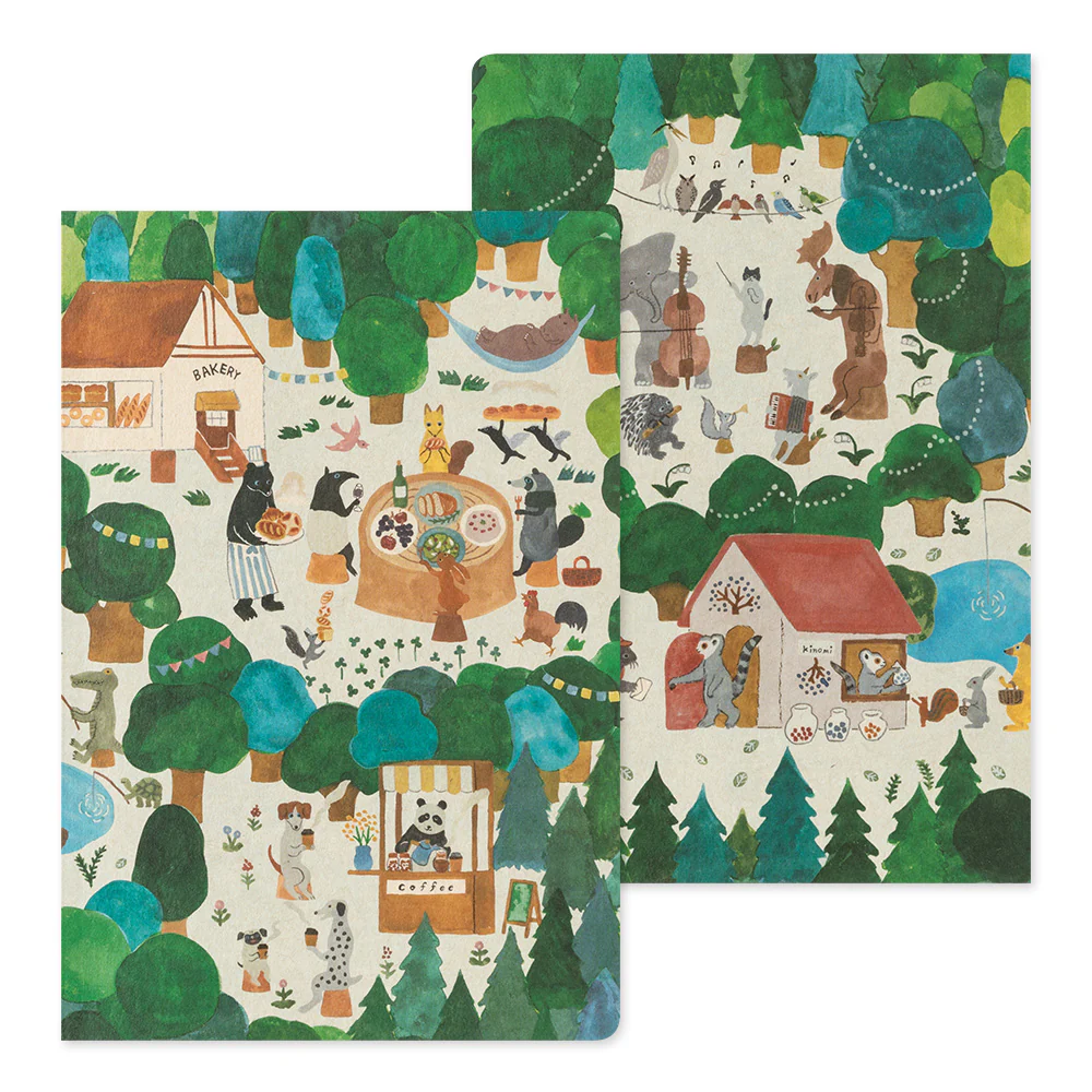 Midori Yuru Log Notebook B6 - Forest Animal - Image 2