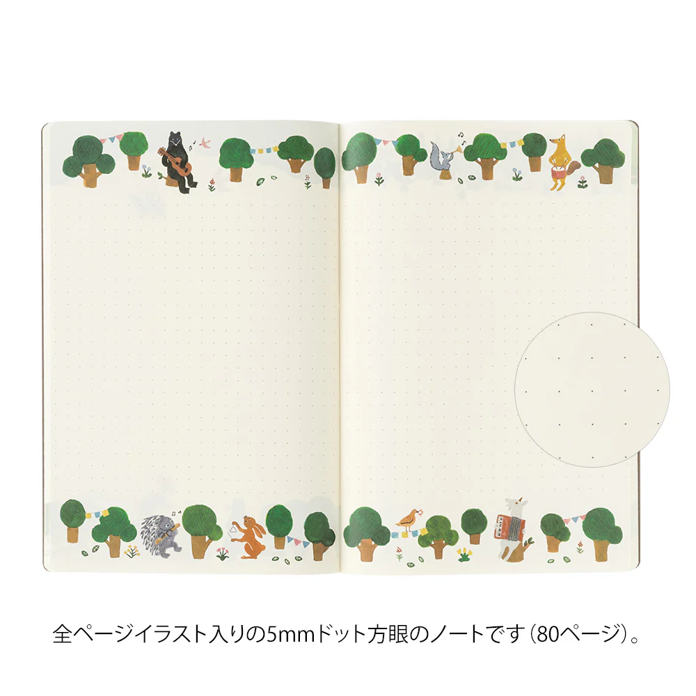 Midori Yuru Log Notebook B6 - Forest Animal - Image 5