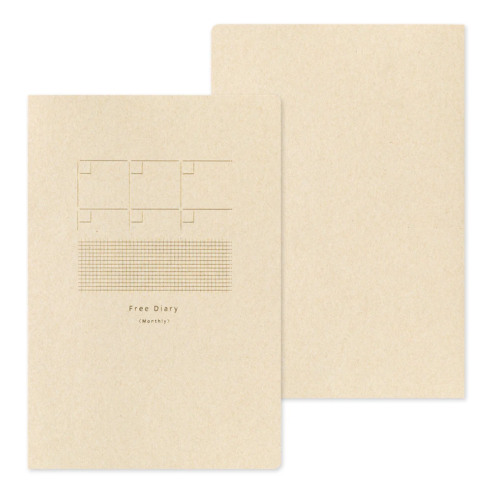 Midori Yuru Log Notebook B6 - Free Diary Monthly (12 Months) - Image 2