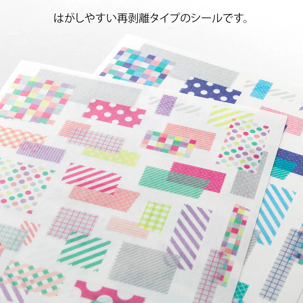 Midori Yuru Log Sticker 2 Sheets - Collage Tape - Image 3