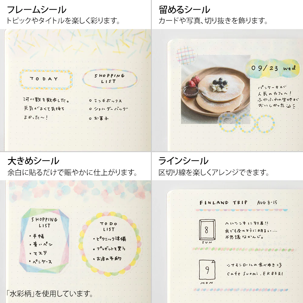 Midori Yuru Log Sticker 2 Sheets - Scandinavia - Image 6
