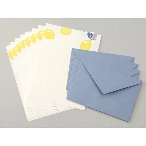 Midori Letterpress Stationery - Lemon - Image 3