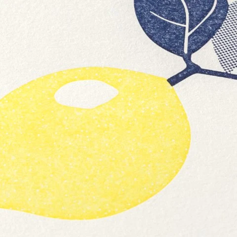 Midori Letterpress Stationery - Lemon - Image 4