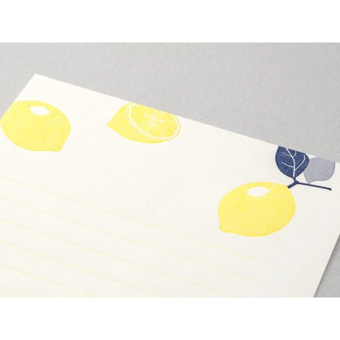 Midori Letterpress Stationery - Lemon - Image 5