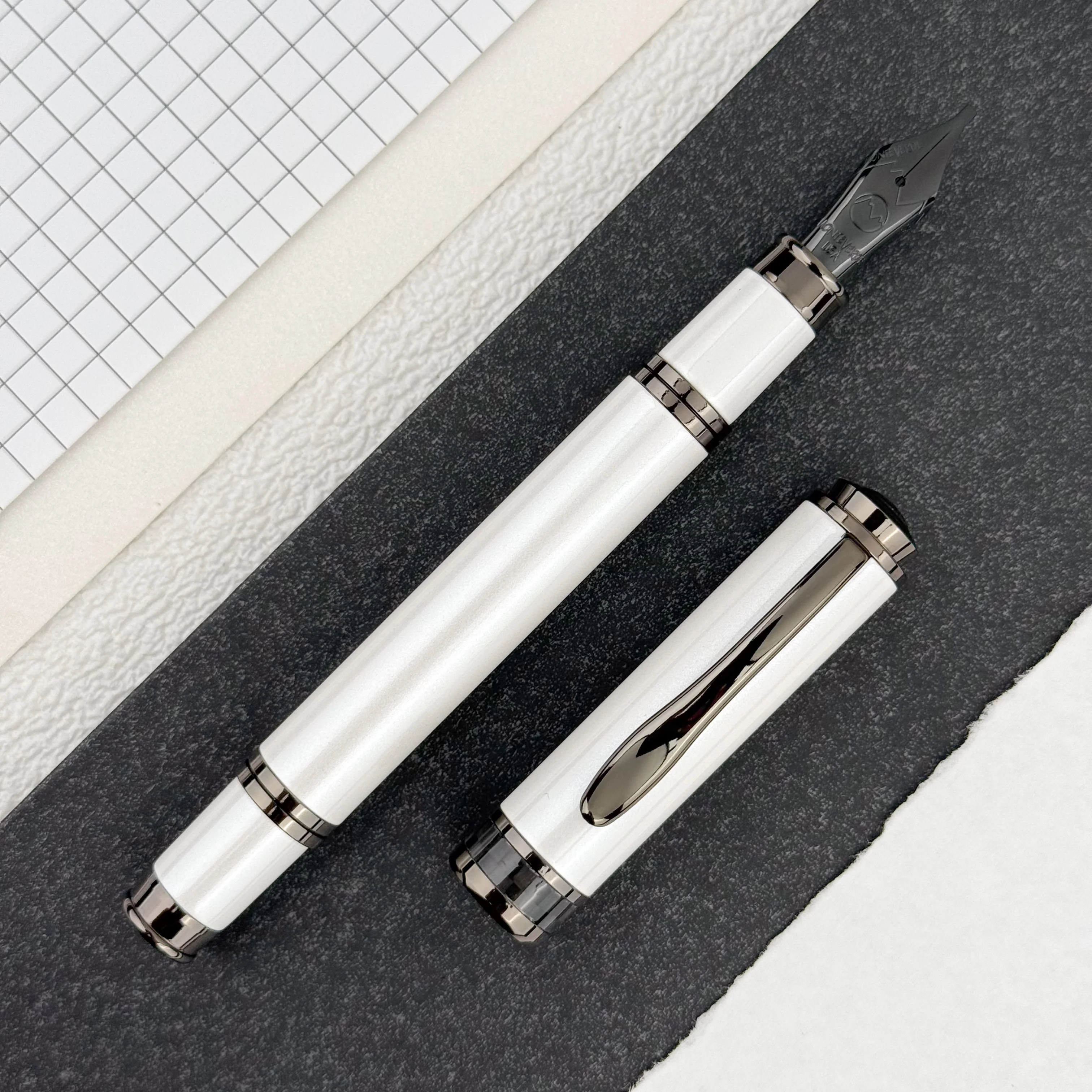 Monteverde Innova Fountain Pen - Cloud Dancer w/ Gunmetal (Special Edition)