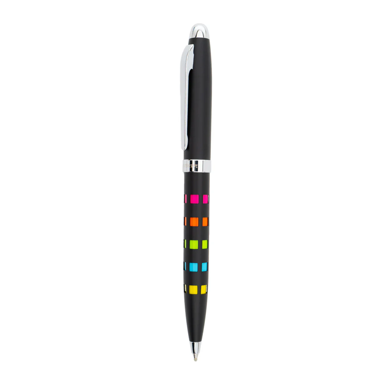 Monteverde llusia Gel Pen - Square Shapes Black Matte with Chrome Trim - Image 6