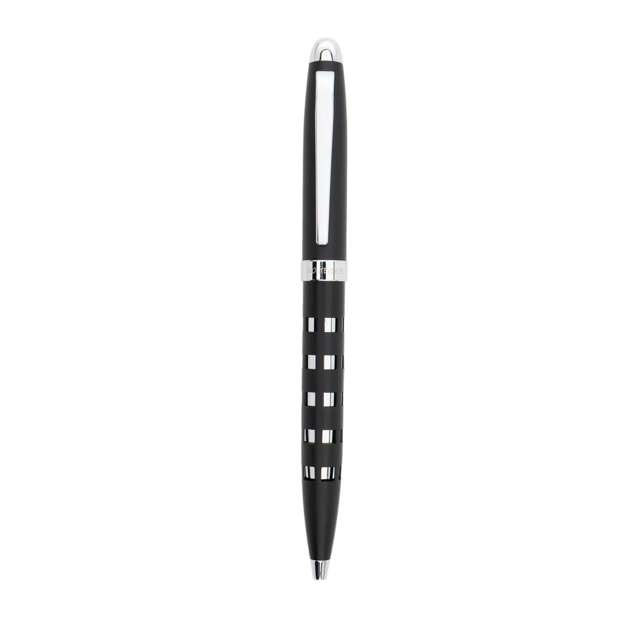 Monteverde llusia Gel Pen - Square Shapes Black Matte with Chrome Trim - Image 7