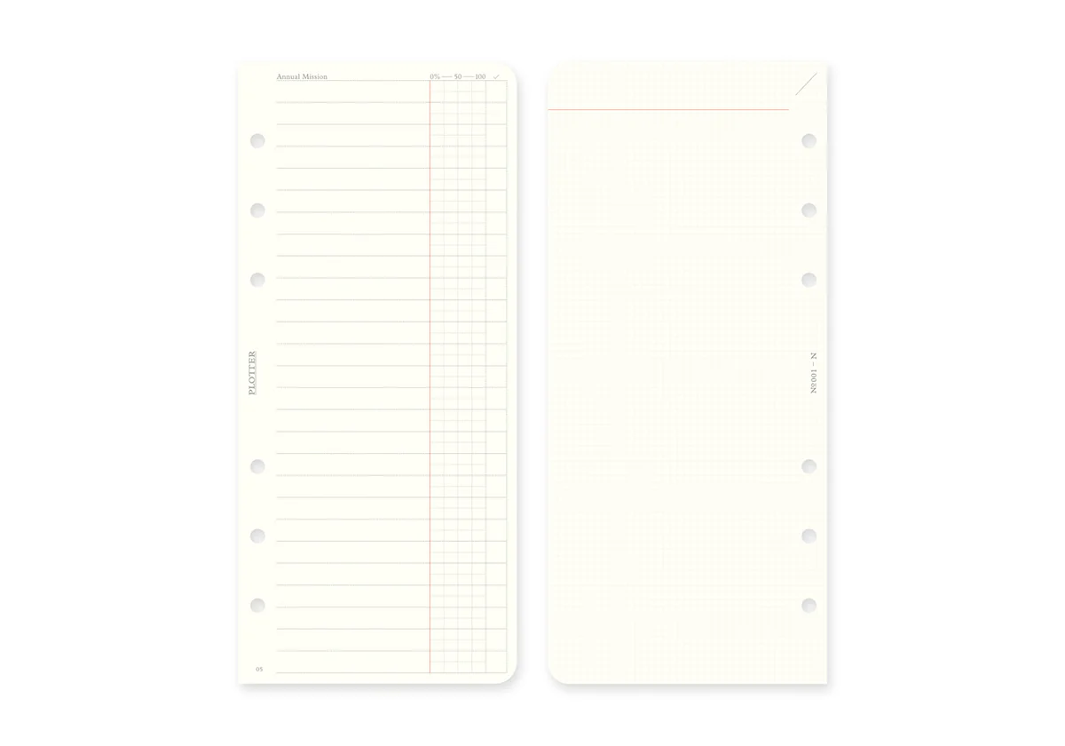 Plotter Monthly Schedule Refill 2026 - Narrow Size - Image 2