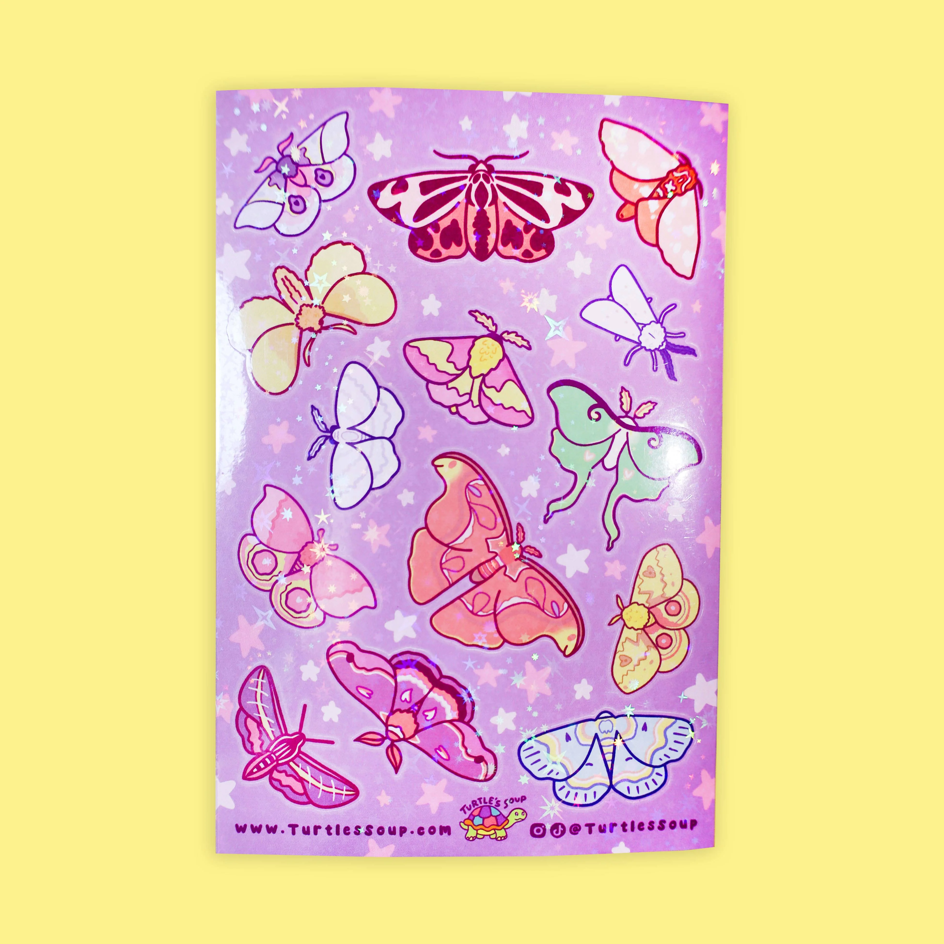 Moonlight Moths Vinyl Sticker Sheet - Image 3