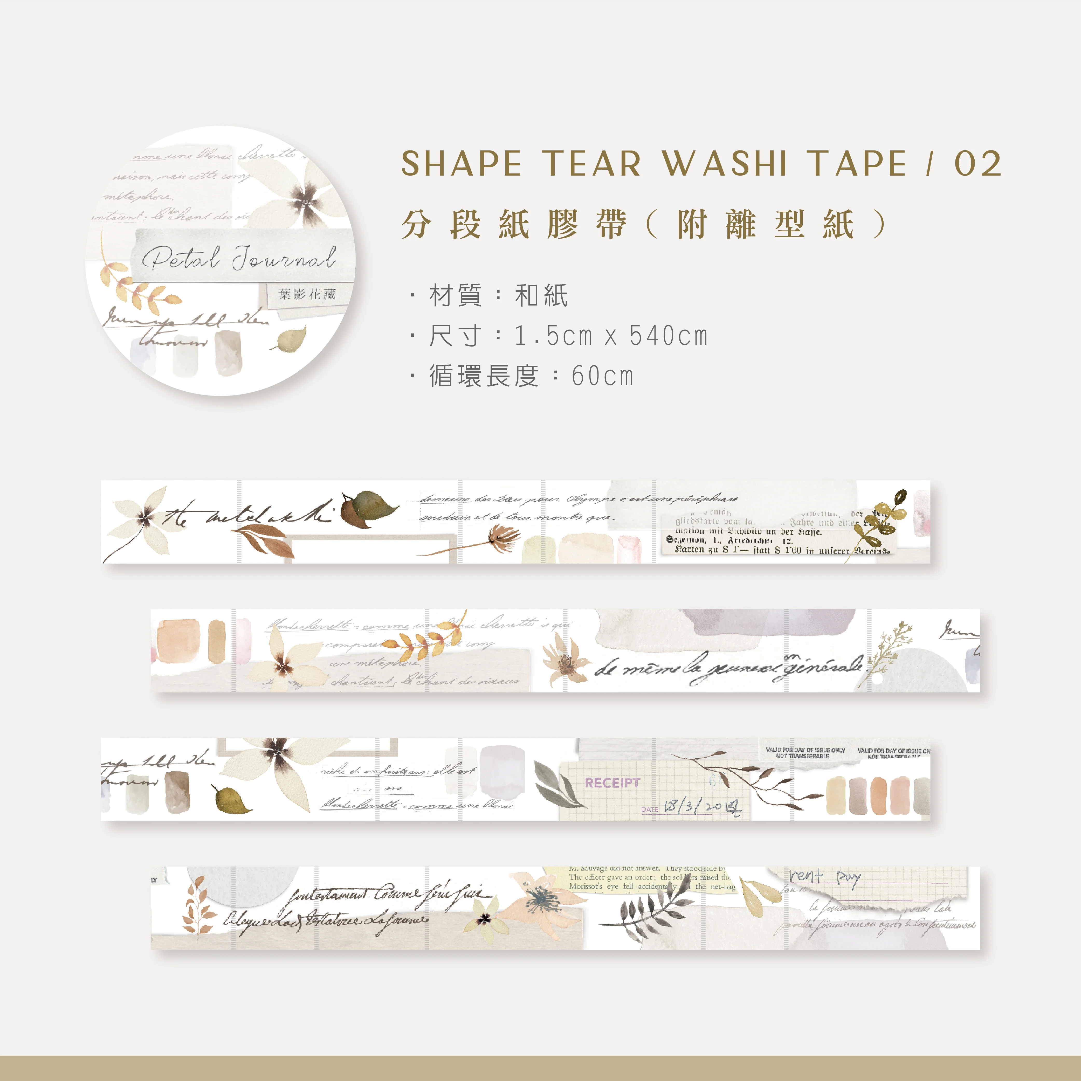 MU Shape Tear Washi Tape 002 - Image 4