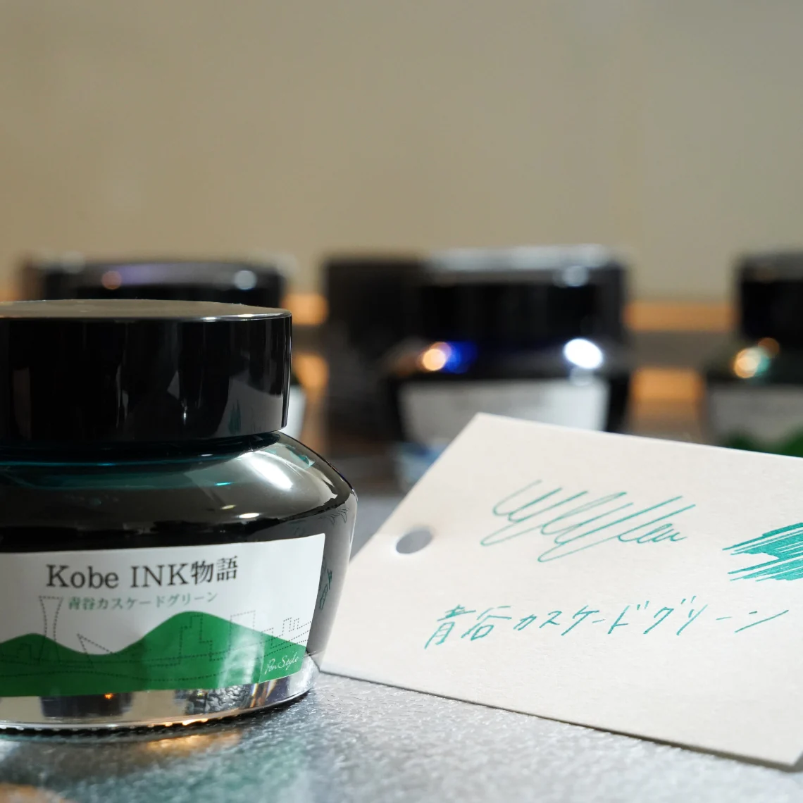 Nagasawa Kobe Ink 50ml Bottled Ink - Ink Story Vol. 47 Aotani Cascade Green - Image 4