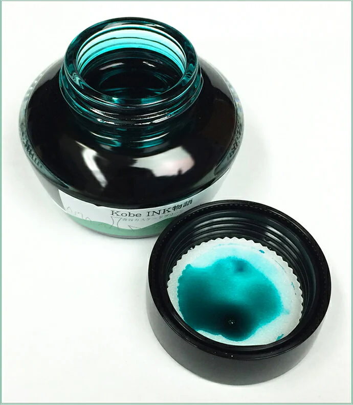 Nagasawa Kobe Ink 50ml Bottled Ink - Ink Story Vol. 47 Aotani Cascade Green - Image 6