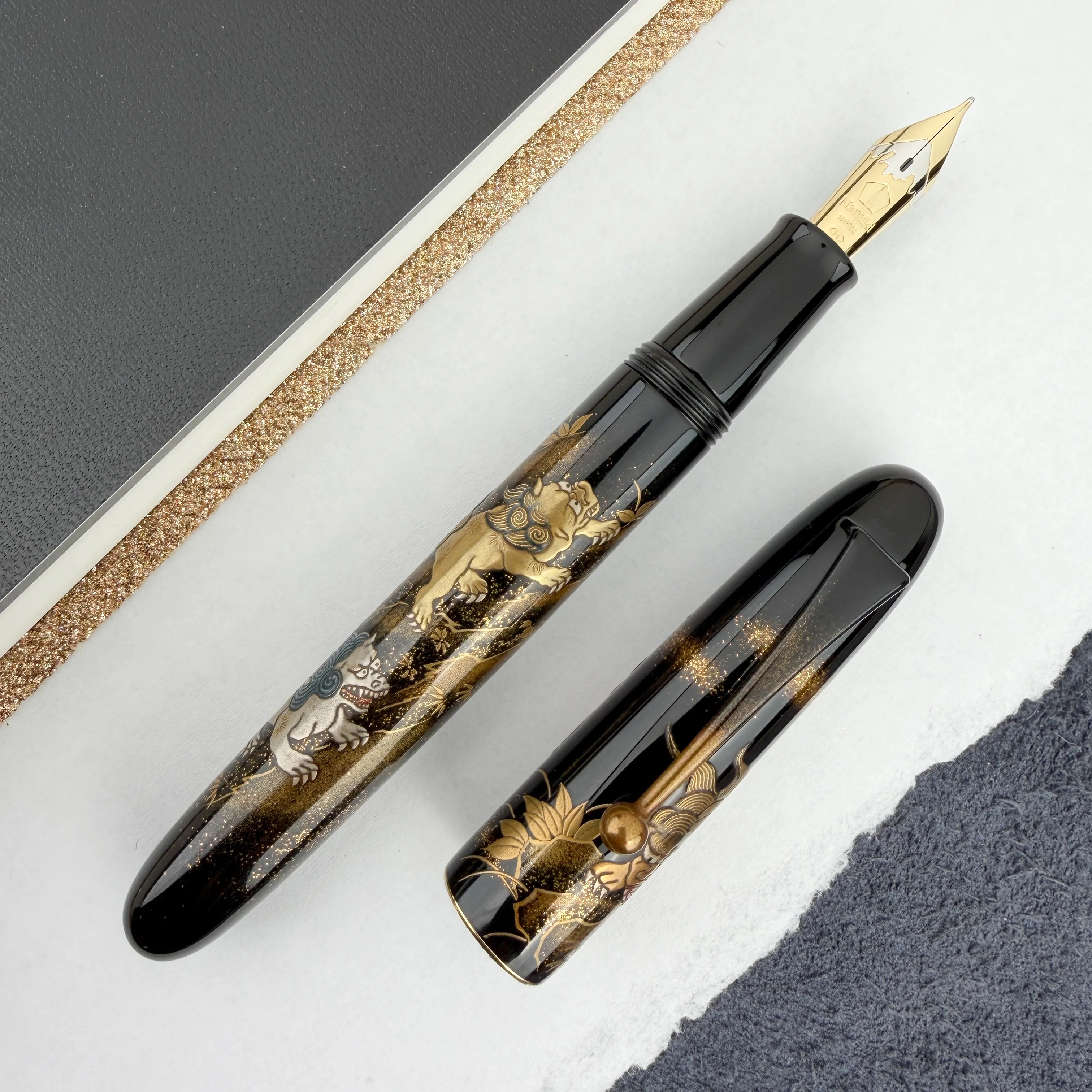 Namiki Yukari Royale Fountain Pen - Lioness and Cubs