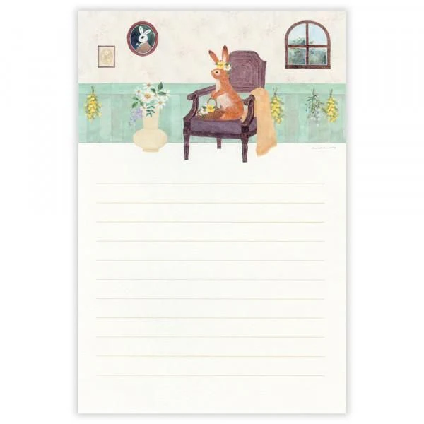 NB Letter Paper - Ressa - A Rabbit with a Flower Ornament - Image 3