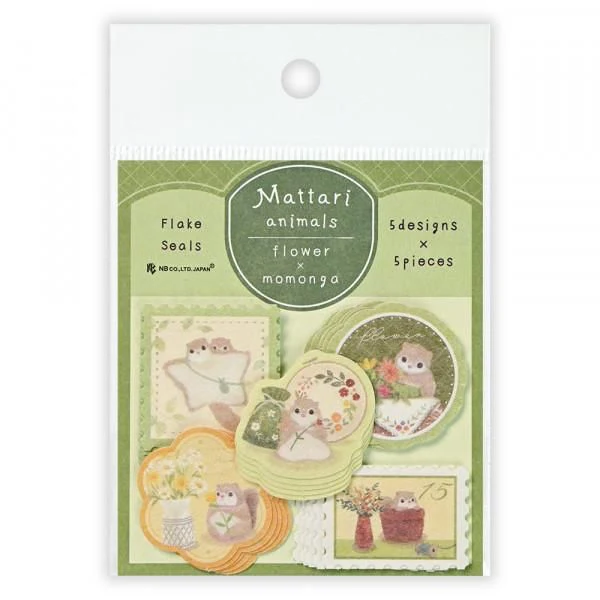 NB Mattari Animals Day Flake Stickers - Flying Squirrel