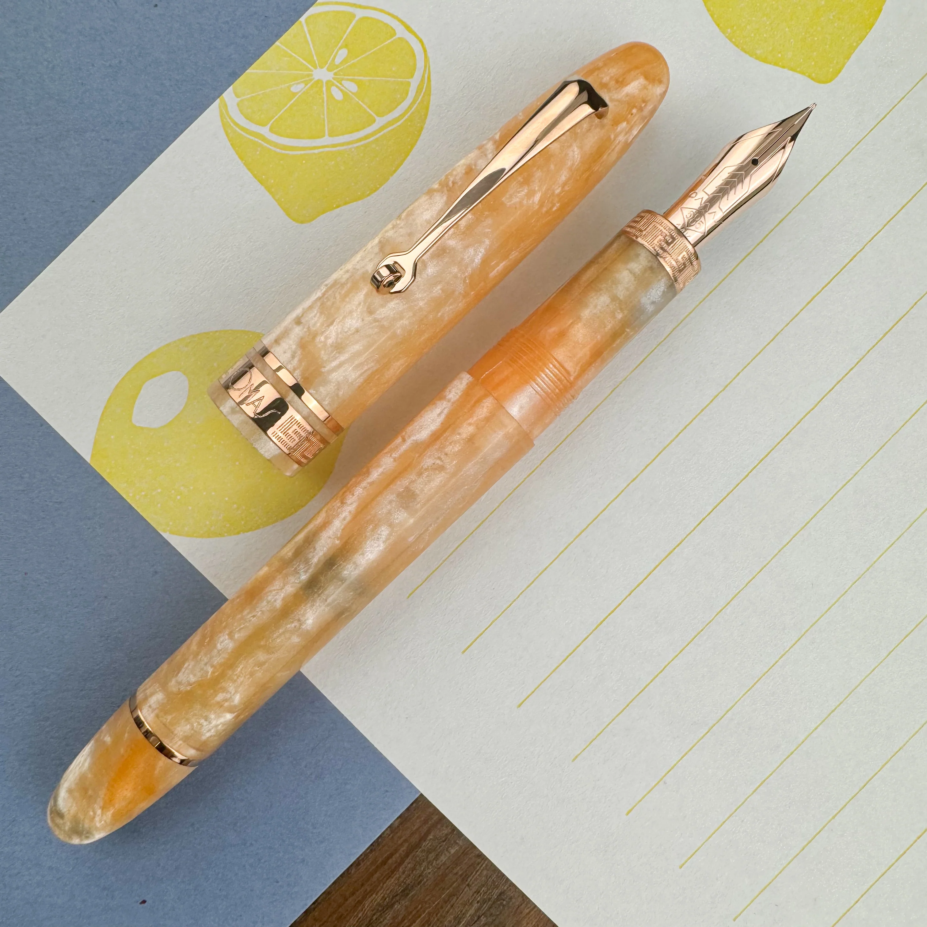 Omas Ogiva Fountain Pen - Peach Bellini - Image 2