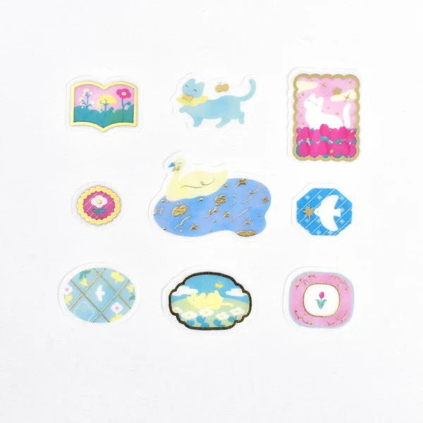 Papier Platz Kazu Miyashita Flake Stickers - Neko Neko Biyori - Image 2